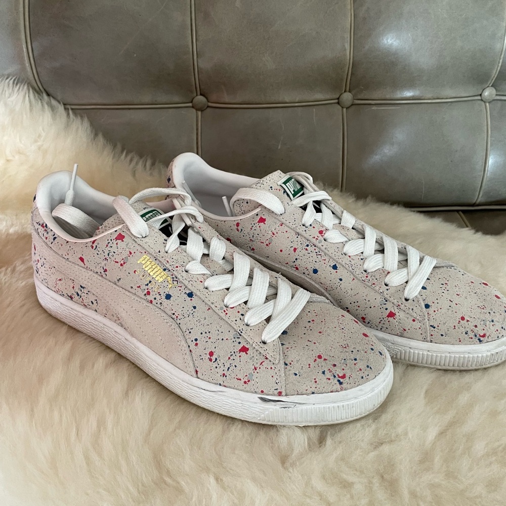 Puma Suede Footwear Shoe Mens 8 Women’s 9.5 Chalk Sneaker